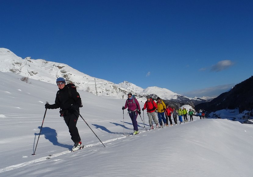55 EWF-Skiwoche 2019, 8.3. Aufstieg zum Piz dal Sasc Gr1 DSC03548