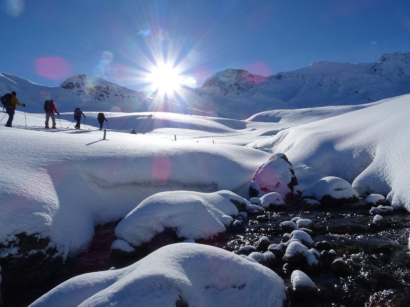 57 EWF-Skiwoche 2019, 8.3. Aufstieg zum Piz dal Sasc Gr1 DSC03558