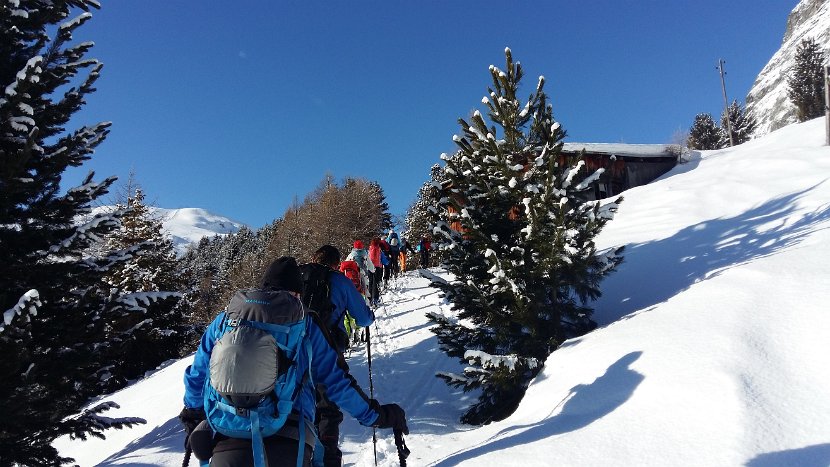 2019-03-08_08.46  Bivio - Gruppe 2 im Aufstieg zum Stallerberg