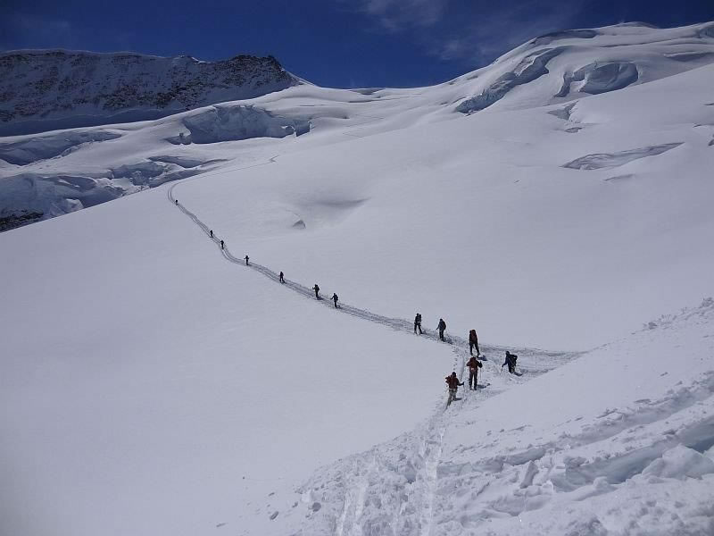 Aufstiegsroute ab Jungfraujoch